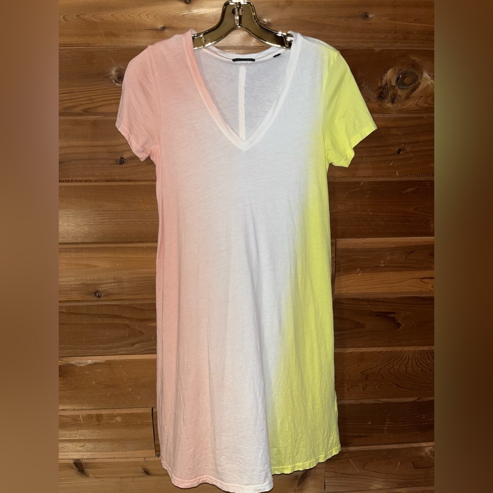 NWOT ATM Tie Dye V-neck Dress Size XS